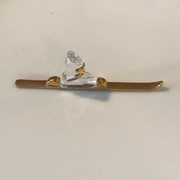 Swarovski Crystal/Gold Ski & Boot - Picture 5 of 5